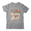 Groovy Aunt Retro Hippie Peace Sign Floral Mothers Day Shirt & Tank Top | siriusteestore