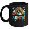 Groovy Auntie Birthday Party Theme Decorations Rainbow Mug | siriusteestore