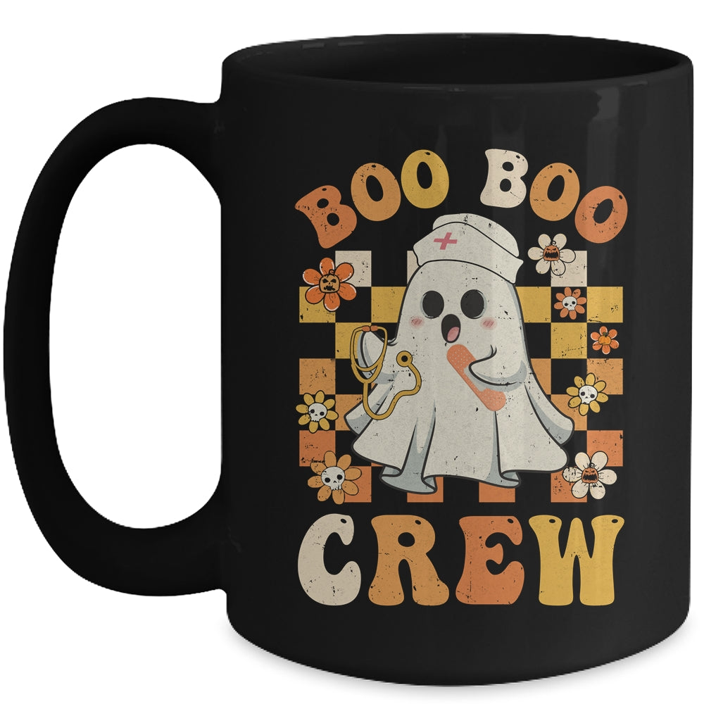 Groovy Boo Boo Crew Nurse Funny Ghost Women Halloween Nurse Mug | siriusteestore