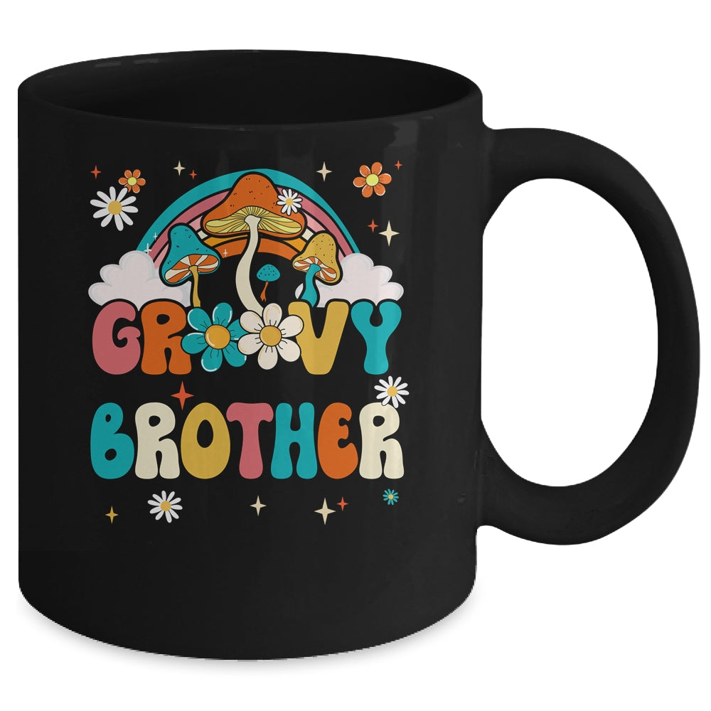 Groovy Brother Birthday Party Theme Decorations Rainbow Mug | siriusteestore