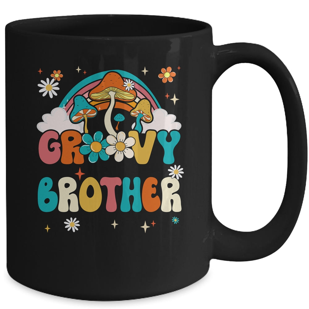 Groovy Brother Birthday Party Theme Decorations Rainbow Mug | siriusteestore