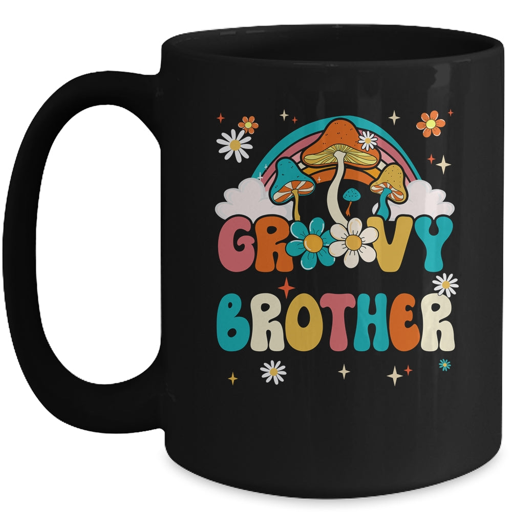 Groovy Brother Birthday Party Theme Decorations Rainbow Mug | siriusteestore