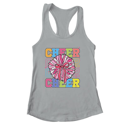 Groovy Cheer Coquette Bow Cheerleading Lover Cheerleader Shirt & Tank Top | siriusteestore