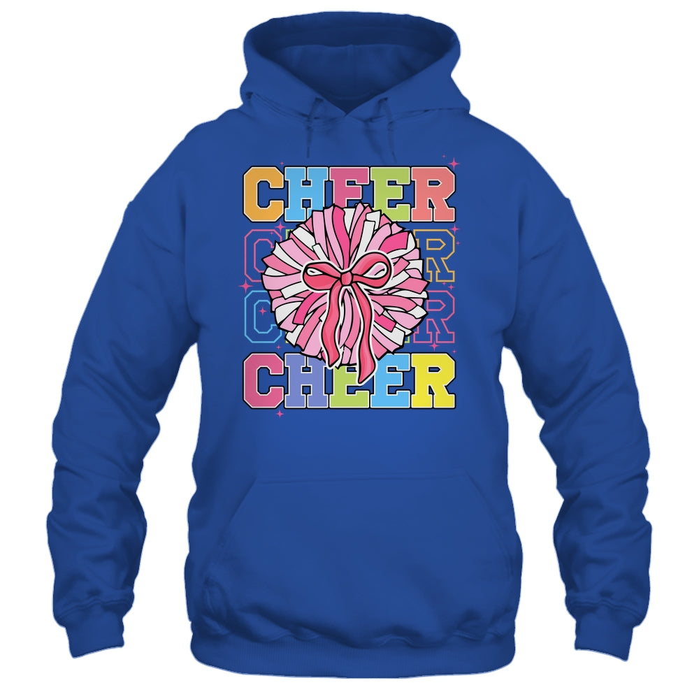 Groovy Cheer Coquette Bow Cheerleading Lover Cheerleader Shirt & Tank Top | siriusteestore