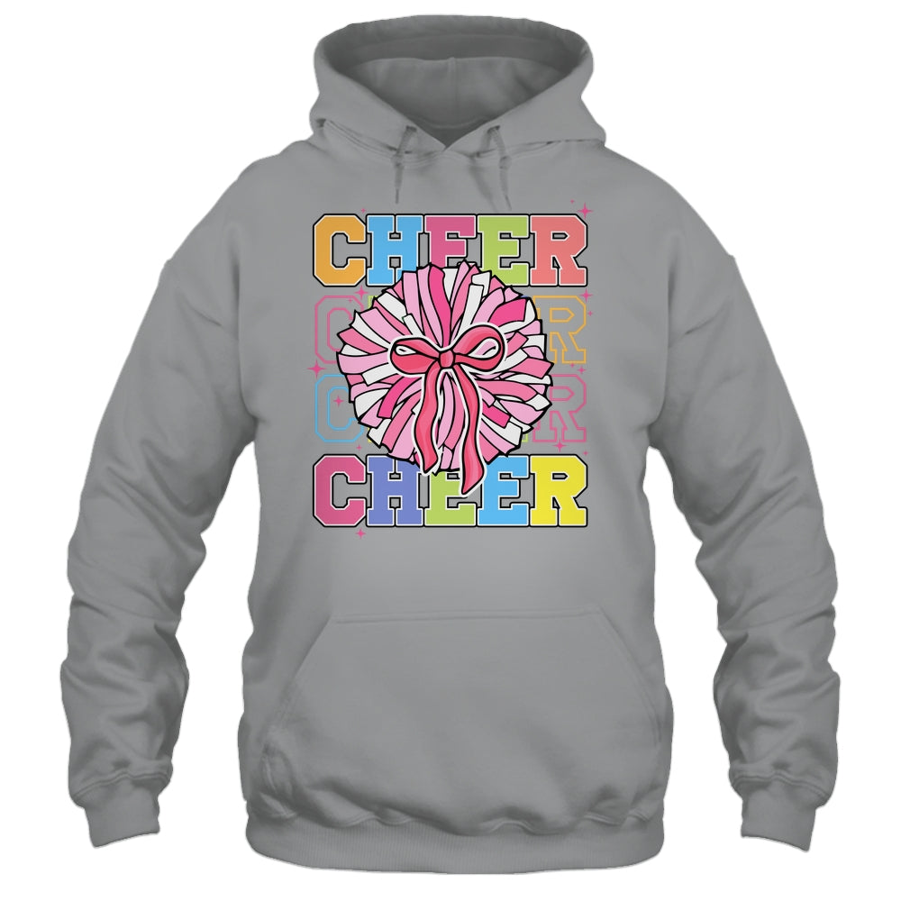 Groovy Cheer Coquette Bow Cheerleading Lover Cheerleader Shirt & Tank Top | siriusteestore