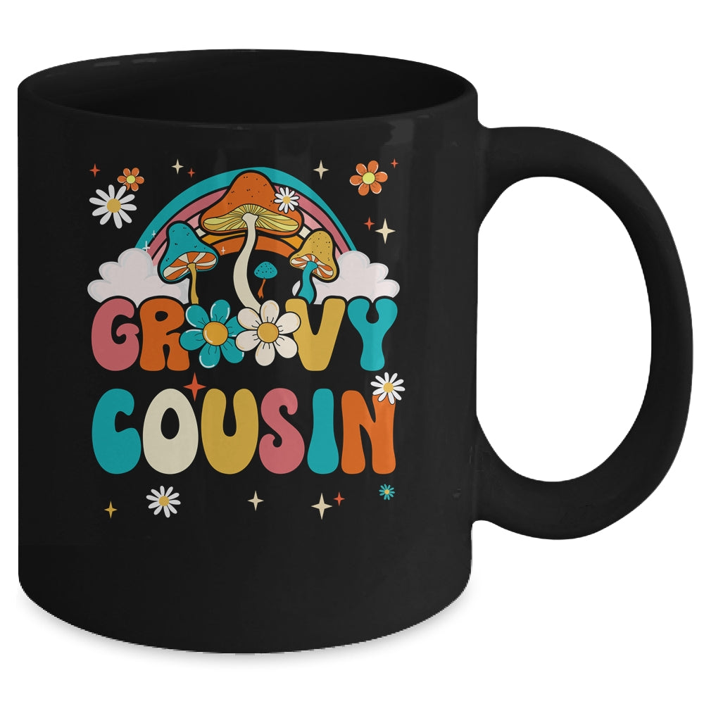 Groovy Cousin Birthday Party Theme Decorations Rainbow Family Mug | siriusteestore