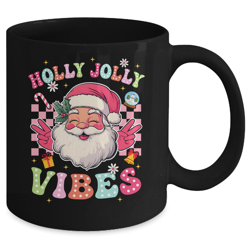 Groovy Cute Santa Claus Christmas Vibes Xmas Girls Womens Mug | siriusteestore