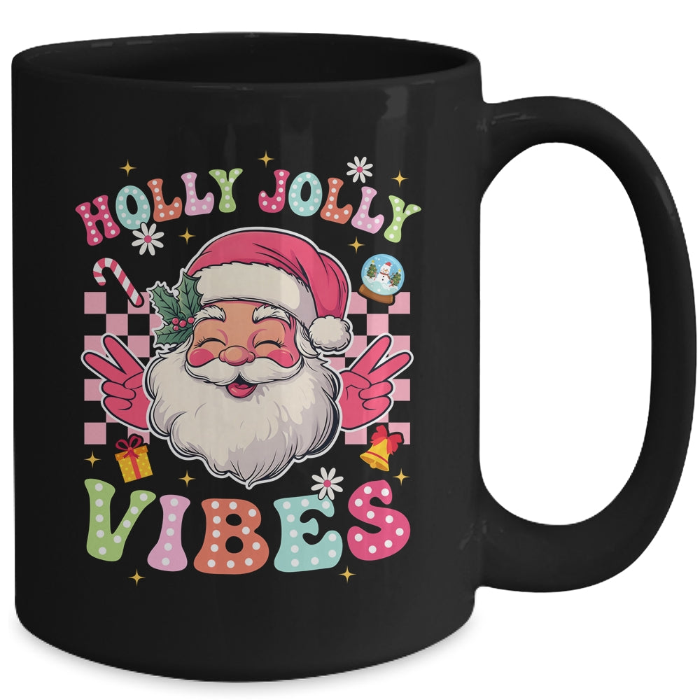 Groovy Cute Santa Claus Christmas Vibes Xmas Girls Womens Mug | siriusteestore