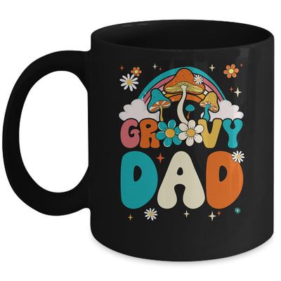 Groovy Dad Birthday Party Theme Decorations Rainbow Family Mug | siriusteestore