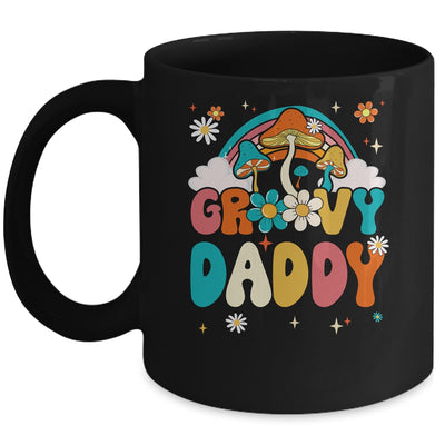 Groovy Daddy Birthday Party Theme Decorations Rainbow Family Mug | siriusteestore