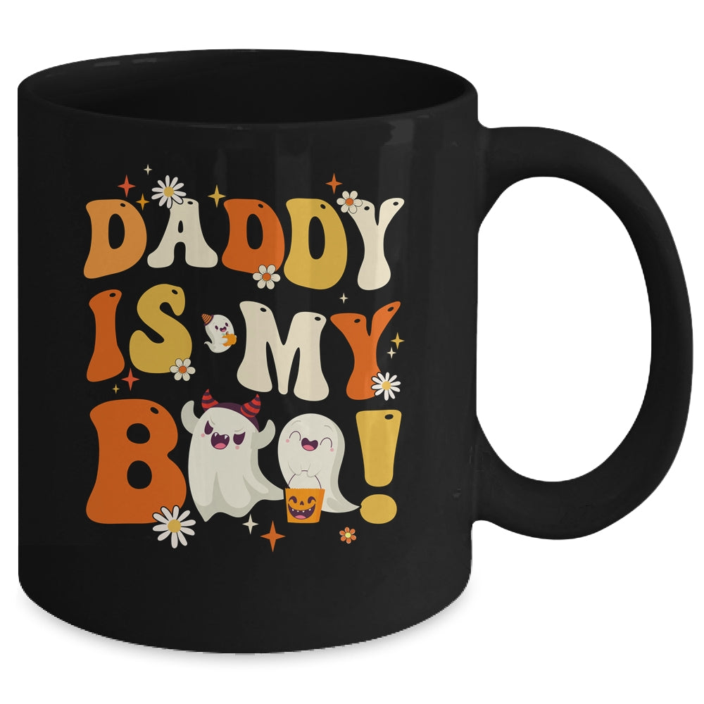 Groovy Daddy Is My Boo Halloween Boys Girls Kids Mug | siriusteestore