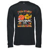 Groovy Fall In Love With Learning Pumpkin Autumn Teacher Shirt & Hoodie | siriusteestore