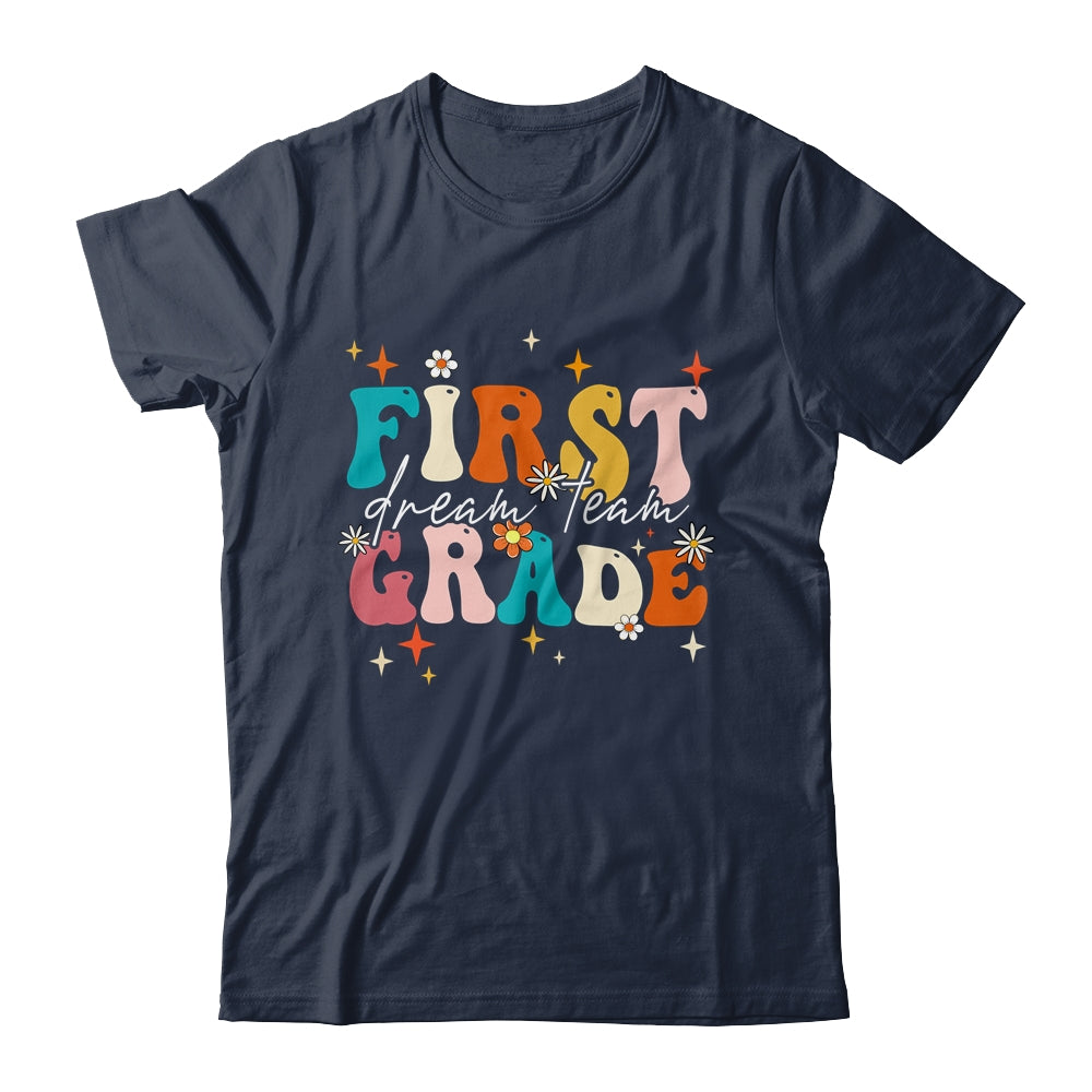 Groovy First Grade Dream Team Back To School Teacher Kids Shirt & Hoodie | siriusteestore