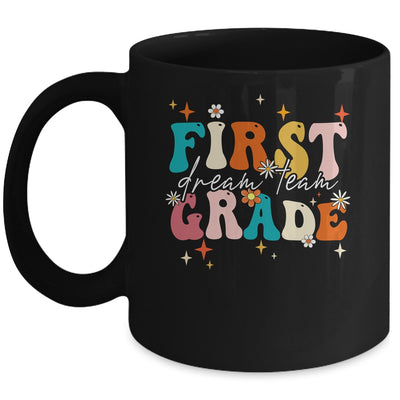 Groovy First Grade Dream Team Back To School Teacher Kids Mug | siriusteestore