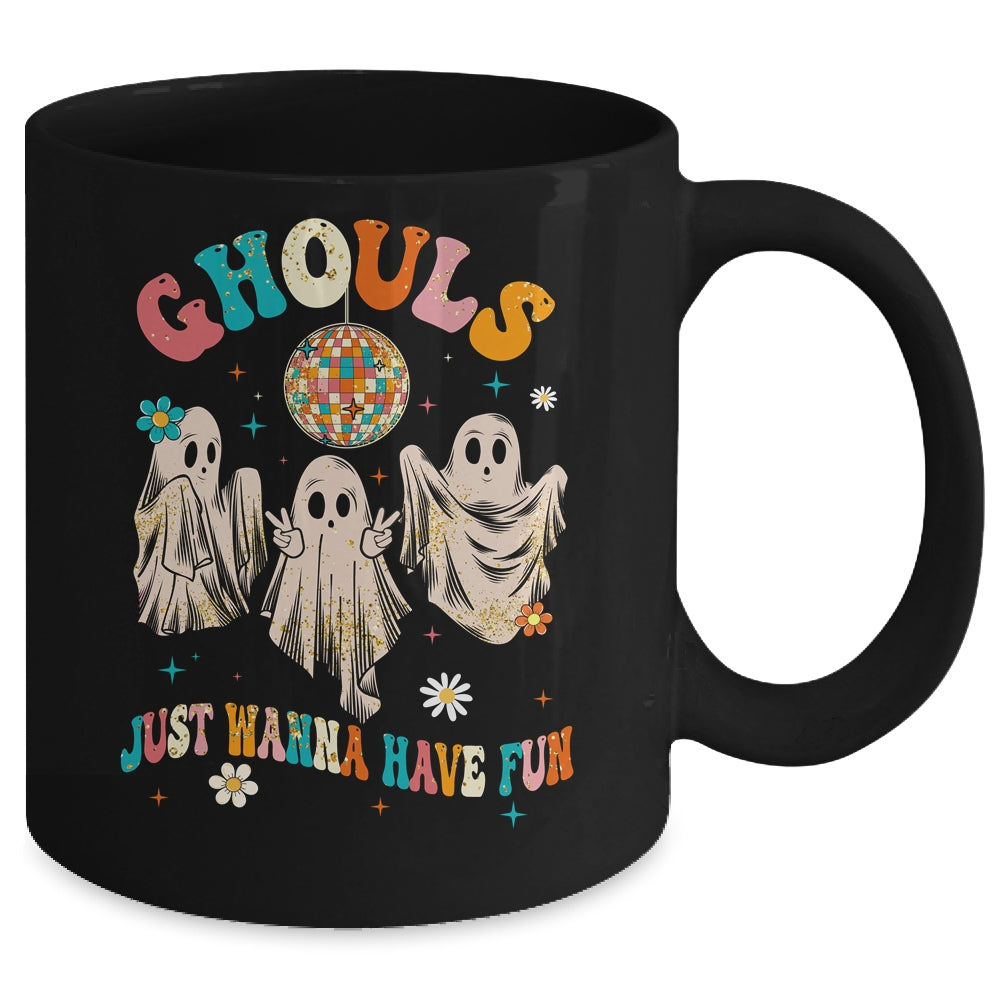 Groovy Ghouls Just Wanna Have Fun Halloween Spooky Season Mug | siriusteestore