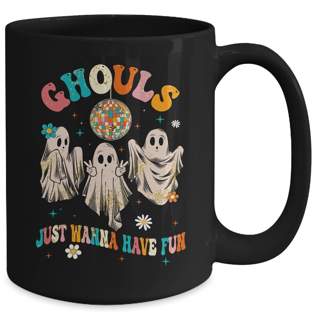 Groovy Ghouls Just Wanna Have Fun Halloween Spooky Season Mug | siriusteestore