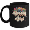 Groovy Gigi Retro Hippie Peace Sign Floral Mothers Day Mug | siriusteestore
