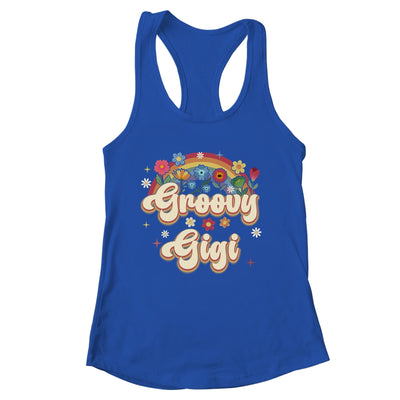 Groovy Gigi Retro Hippie Peace Sign Floral Mothers Day Shirt & Tank Top | siriusteestore