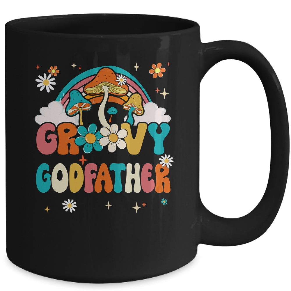 Groovy Godfather Birthday Party Theme Decorations Rainbow Mug | siriusteestore