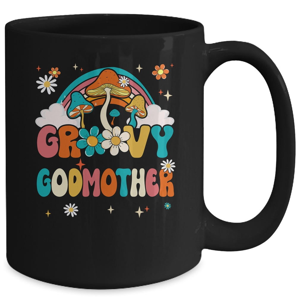 Groovy Godmother Birthday Party Theme Decorations Rainbow Mug | siriusteestore