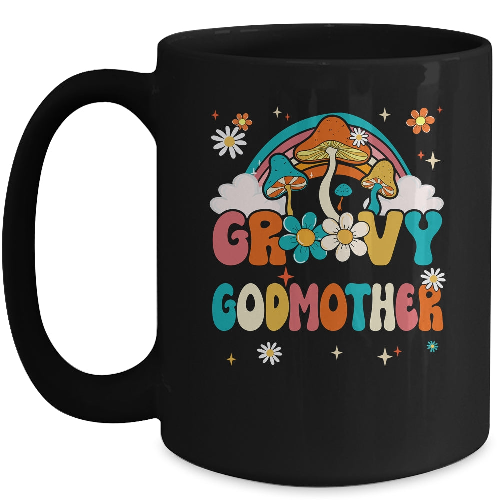 Groovy Godmother Birthday Party Theme Decorations Rainbow Mug | siriusteestore