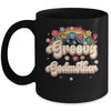 Groovy Godmother Retro Hippie Peace Sign Floral Mothers Day Mug | siriusteestore