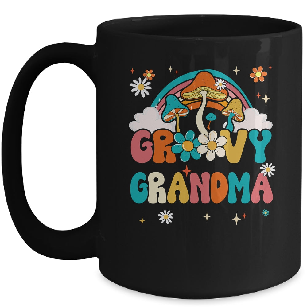 Groovy Grandma Birthday Party Theme Decorations Rainbow Mug | siriusteestore