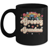 Groovy Grandma Retro Hippie Peace Sign Floral Mothers Day Mug | siriusteestore