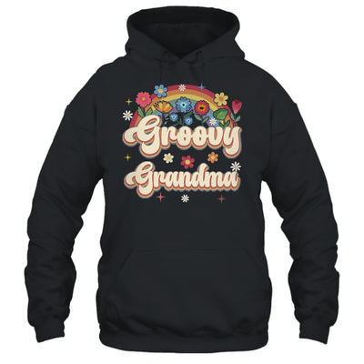 Groovy Grandma Retro Hippie Peace Sign Floral Mothers Day Shirt & Tank Top | siriusteestore