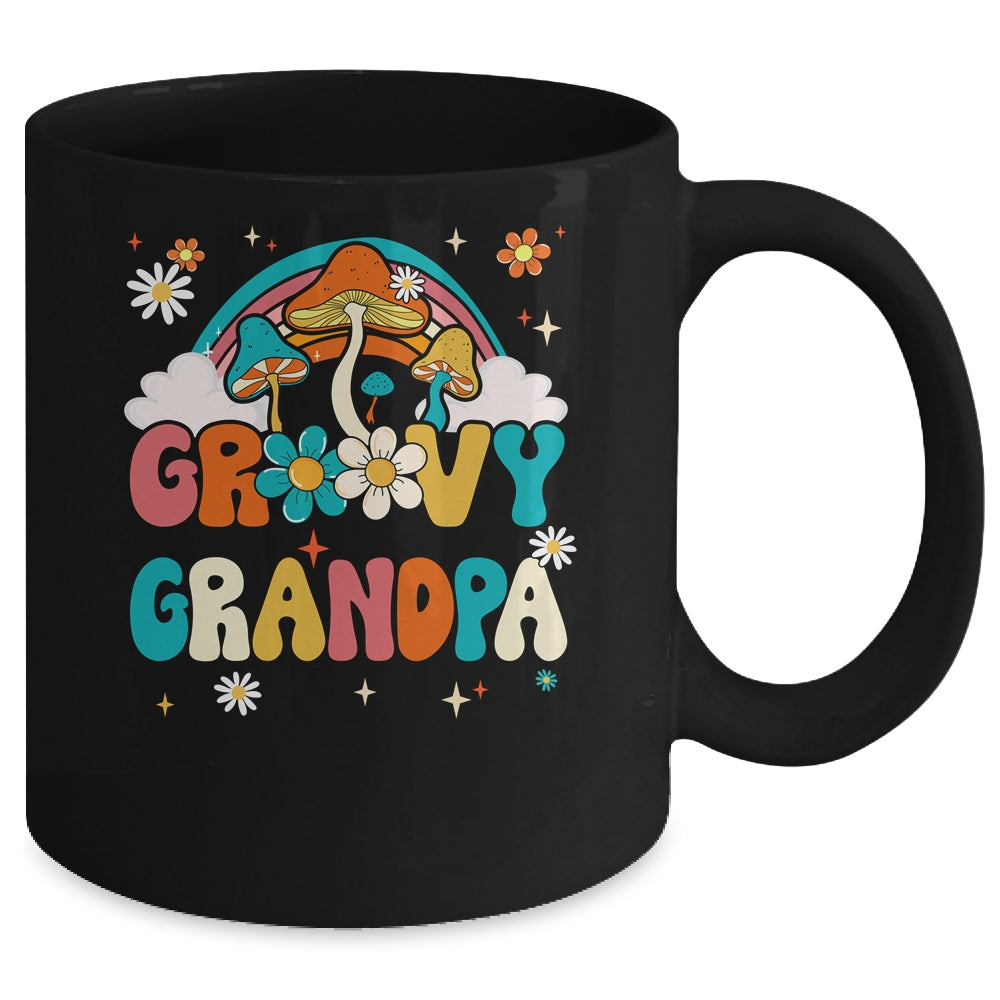 Groovy Grandpa Birthday Party Theme Decorations Rainbow Mug | siriusteestore