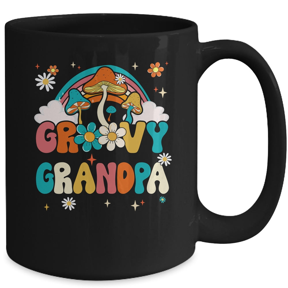 Groovy Grandpa Birthday Party Theme Decorations Rainbow Mug | siriusteestore