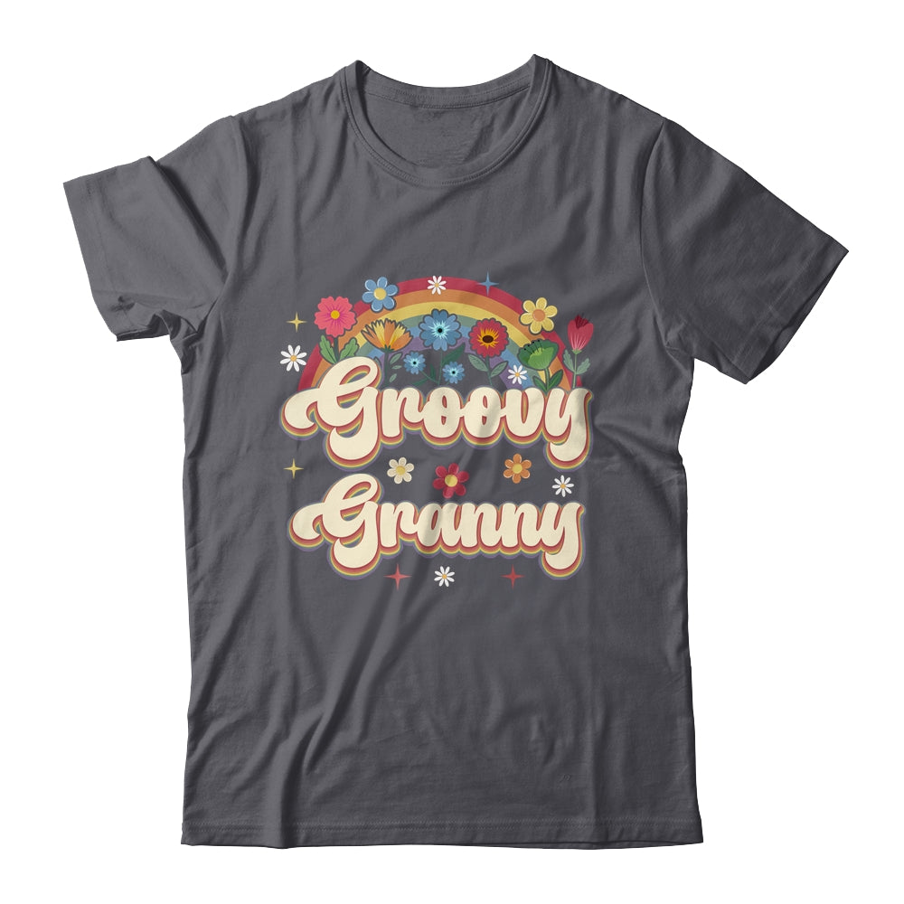 Groovy Granny Retro Hippie Peace Sign Floral Mothers Day Shirt & Tank Top | siriusteestore