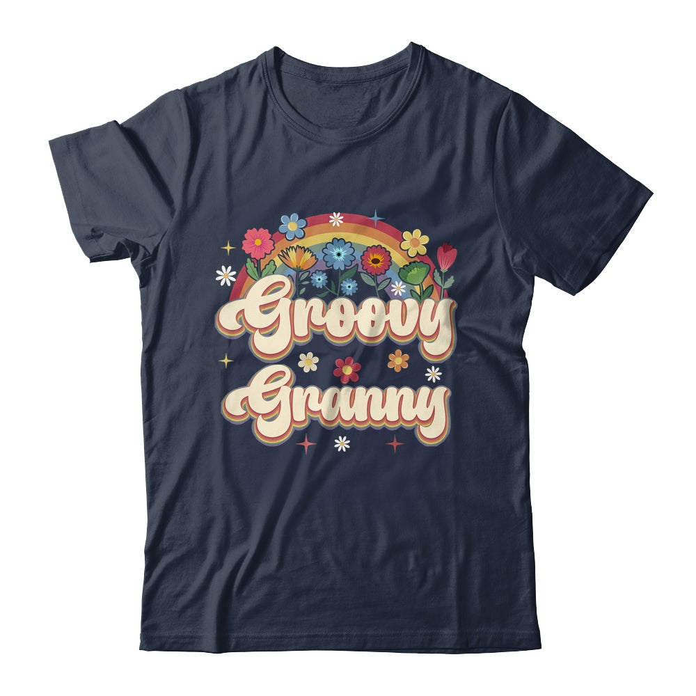 Groovy Granny Retro Hippie Peace Sign Floral Mothers Day Shirt & Tank Top | siriusteestore