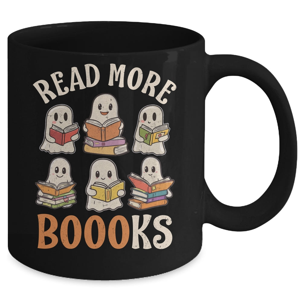 Groovy Halloween Ghost Read More Boooooks Librarian Teacher Mug | siriusteestore
