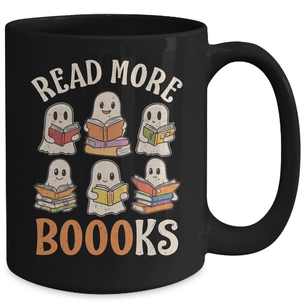 Groovy Halloween Ghost Read More Boooooks Librarian Teacher Mug | siriusteestore