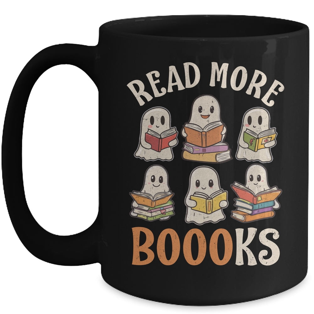 Groovy Halloween Ghost Read More Boooooks Librarian Teacher Mug | siriusteestore
