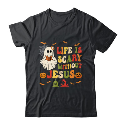 Groovy Halloween Life Is Scary Without Jesus Christian Lover Shirt & Hoodie | siriusteestore