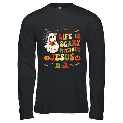 Groovy Halloween Life Is Scary Without Jesus Christian Lover Shirt & Hoodie | siriusteestore