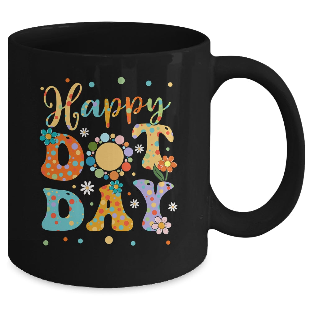 Groovy Happy Dot Day Kids International Dots Day Teacher Mug | siriusteestore