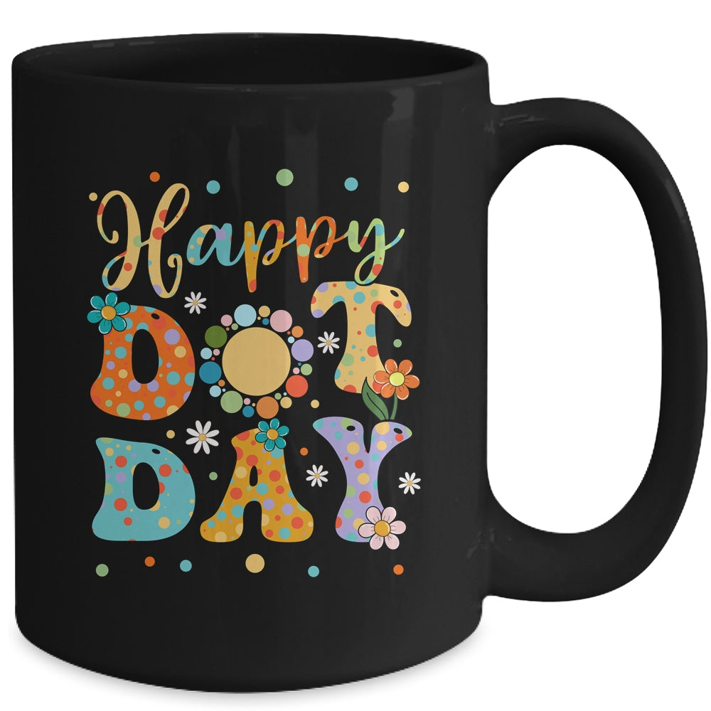 Groovy Happy Dot Day Kids International Dots Day Teacher Mug | siriusteestore