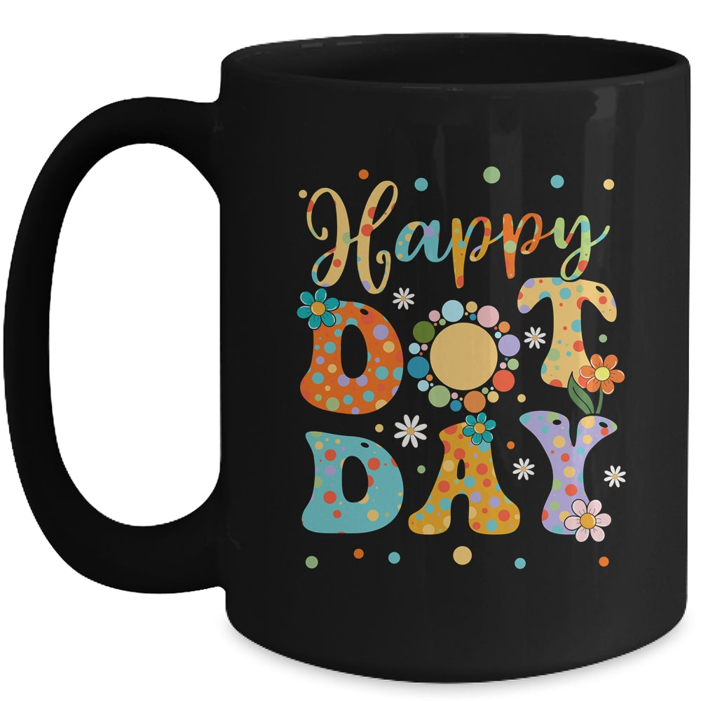 Groovy Happy Dot Day Kids International Dots Day Teacher Mug | siriusteestore