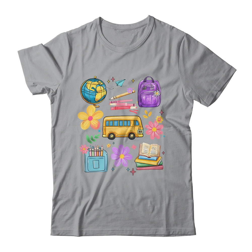 Groovy Happy First Day Of School Teacher Kids Back To School Shirt & Hoodie | siriusteestore