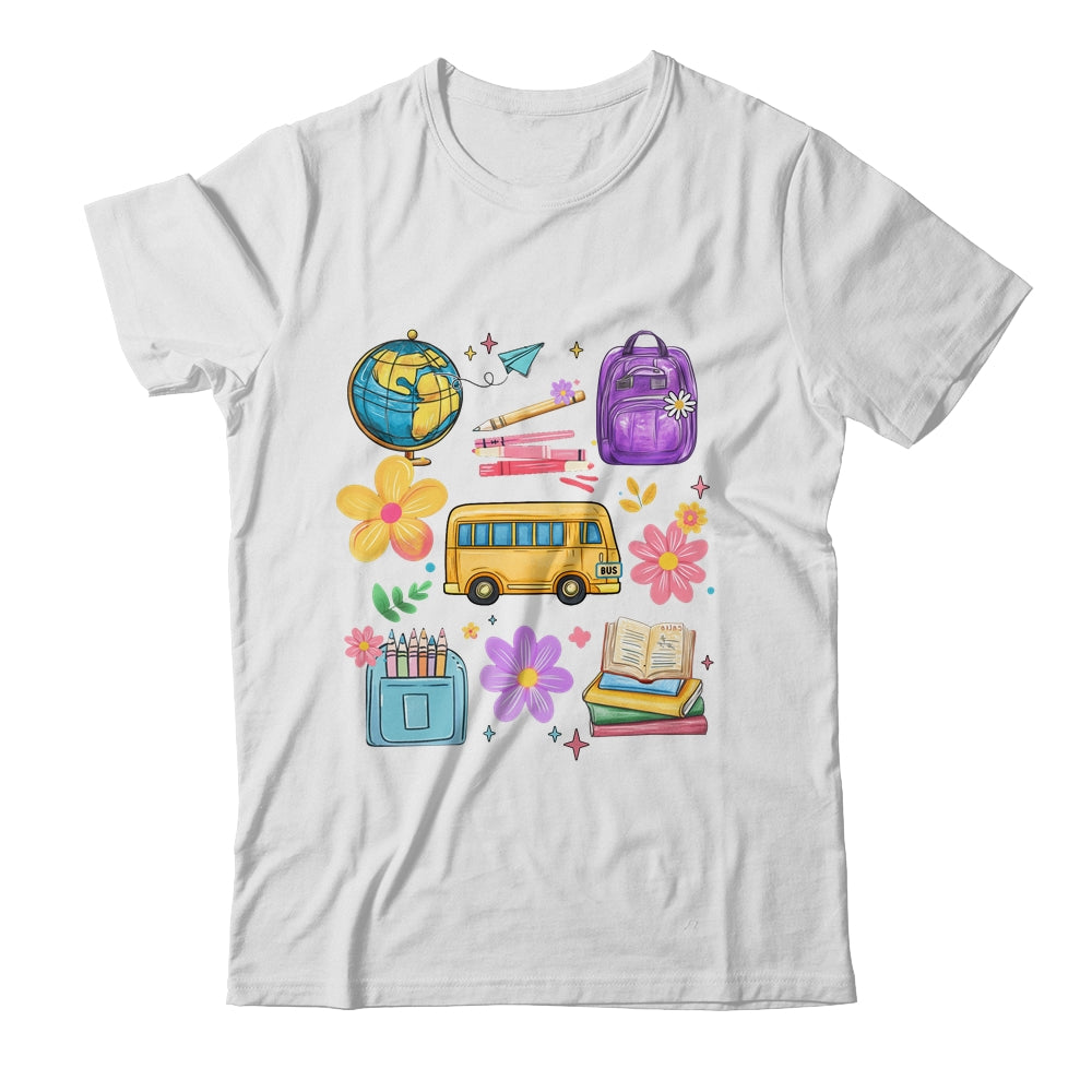 Groovy Happy First Day Of School Teacher Kids Back To School Shirt & Hoodie | siriusteestore