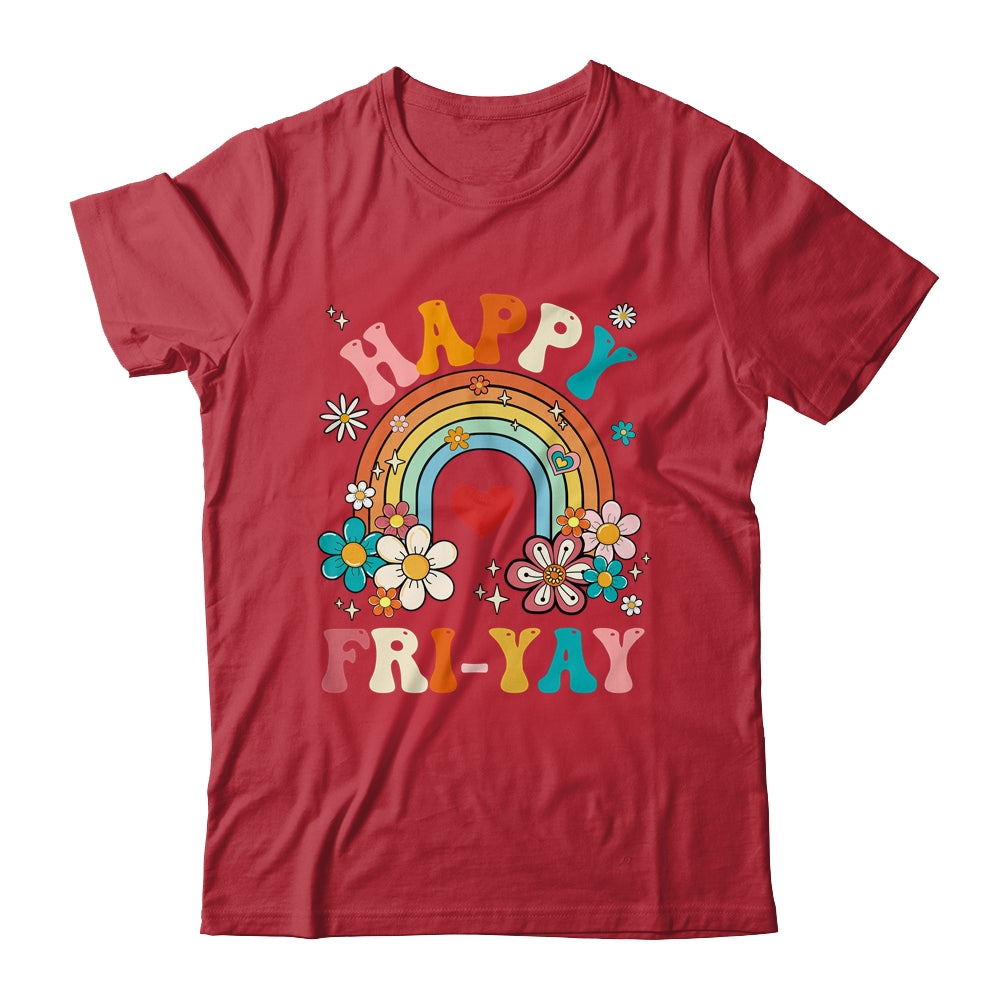 Groovy Happy Fri-Yay Friday Lovers Fun Teacher Shirt & Hoodie | siriusteestore