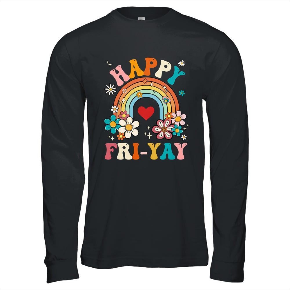 Groovy Happy Fri-Yay Friday Lovers Fun Teacher Shirt & Hoodie | siriusteestore