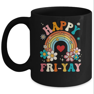 Groovy Happy Fri-Yay Friday Lovers Fun Teacher Mug | siriusteestore