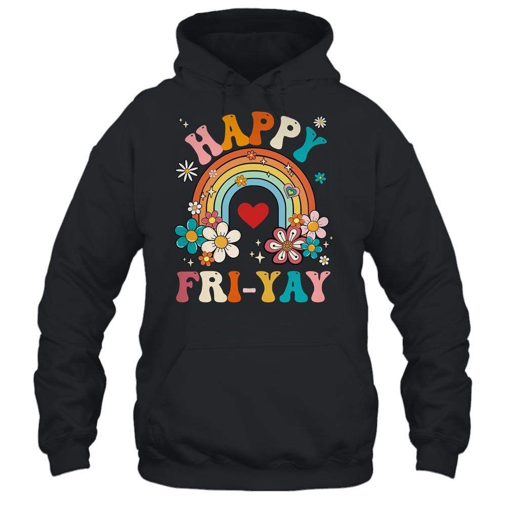 Groovy Happy Fri-Yay Friday Lovers Fun Teacher Shirt & Hoodie | siriusteestore