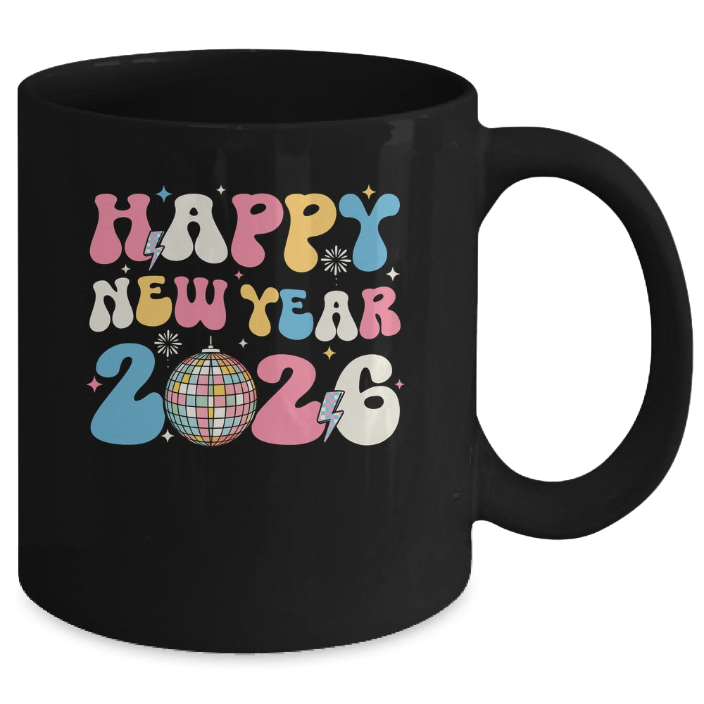 Groovy Happy New Year 2026 Party Cute New Years Eve NYE 2026 Mug | siriusteestore