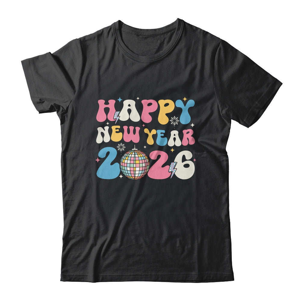 Groovy Happy New Year 2026 Party Cute New Years Eve NYE 2026 Shirt & Hoodie | siriusteestore