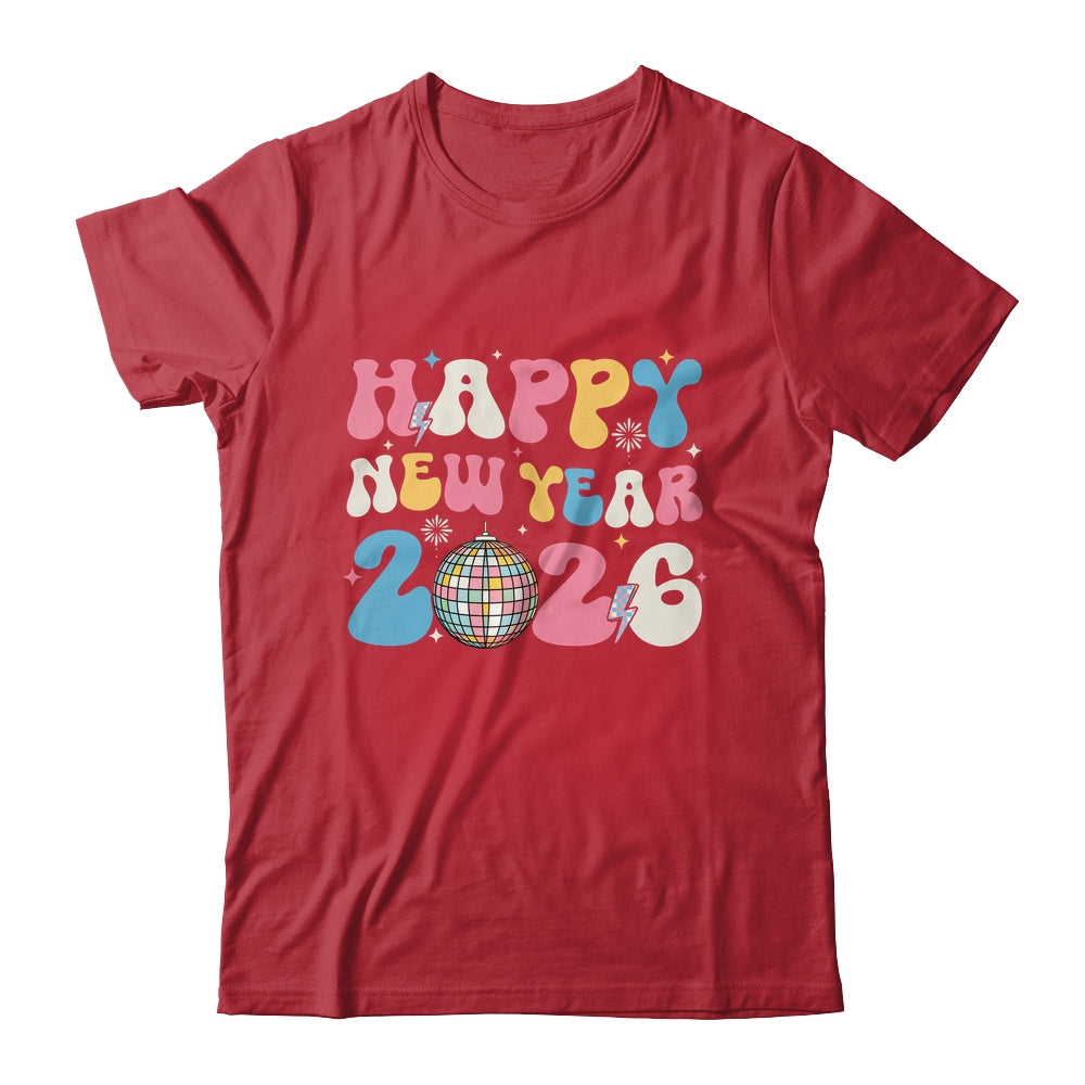 Groovy Happy New Year 2026 Party Cute New Years Eve NYE 2026 Shirt & Hoodie | siriusteestore